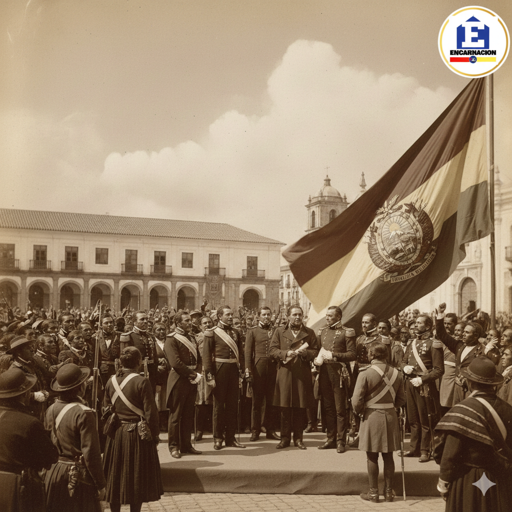 24 de febrero - oficialización de la Bandera y el Escudo Nacional en ...
